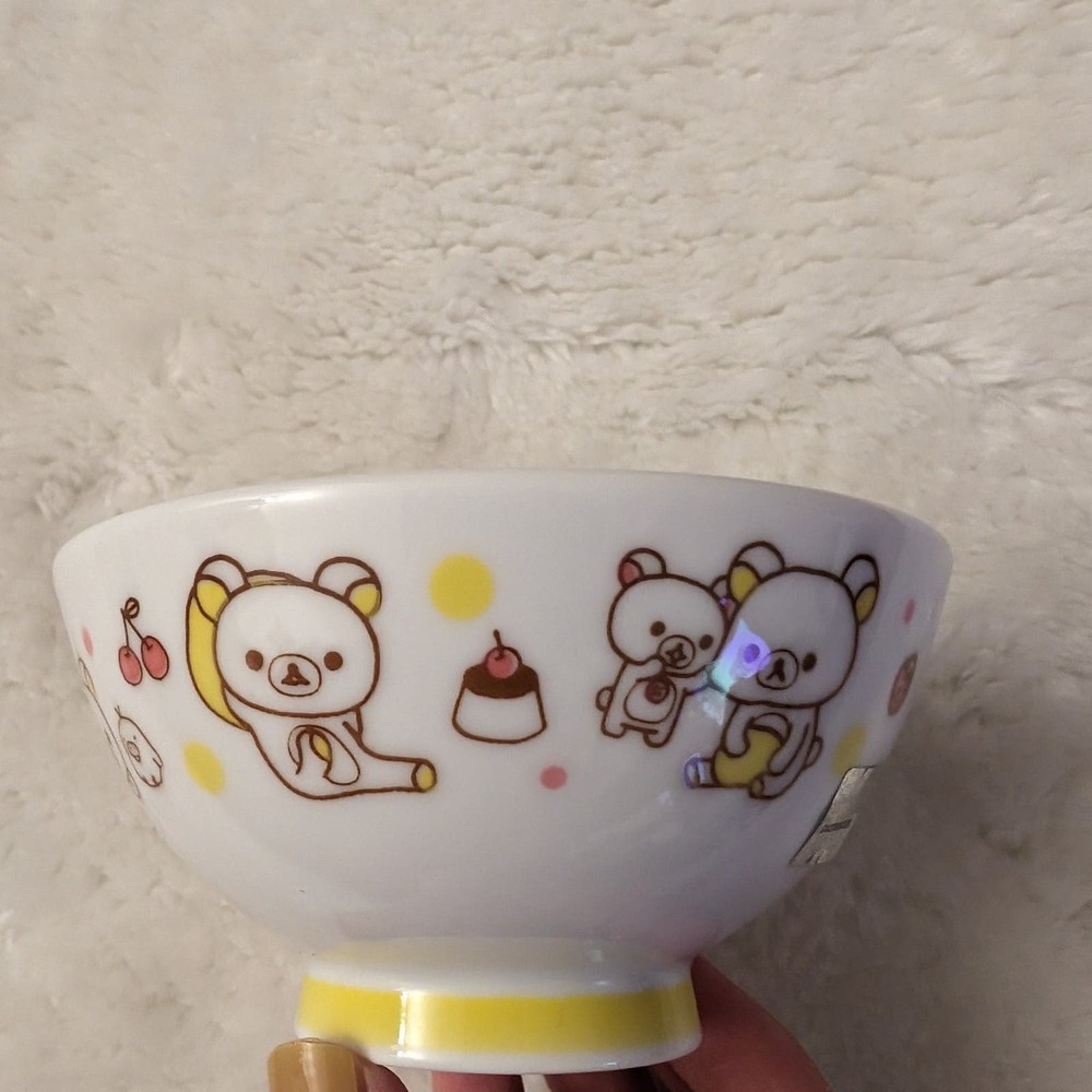 New 4" Rilakkuma Ceramic Rice Bowl - Picture 5 of 10